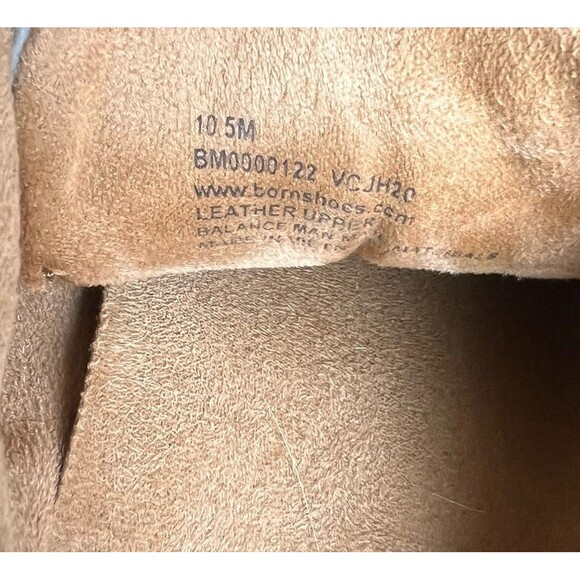 Born Mens Ashram Casual Shoe Size 10.5 M Gray Perforated Leather Sneaker Cap Toe - Picture 7 of 7